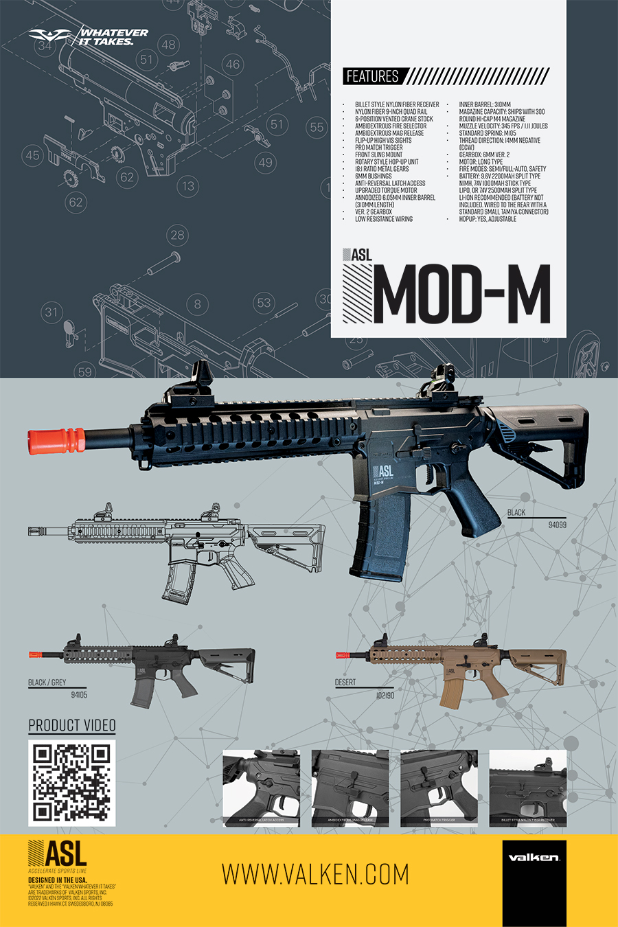 Valken ad for Mod M Airsoft Rifle