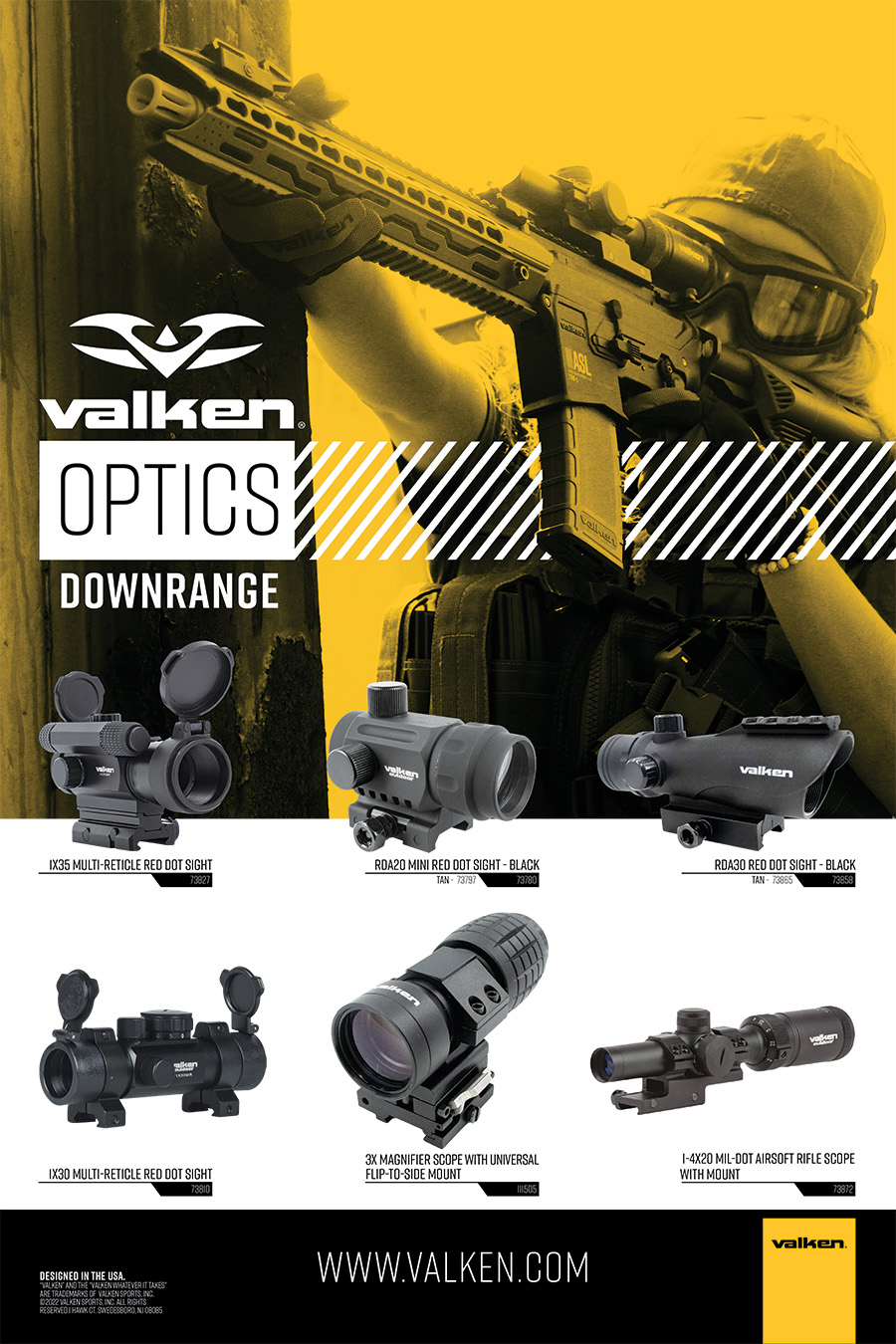 Valken ad for Rifle Optics