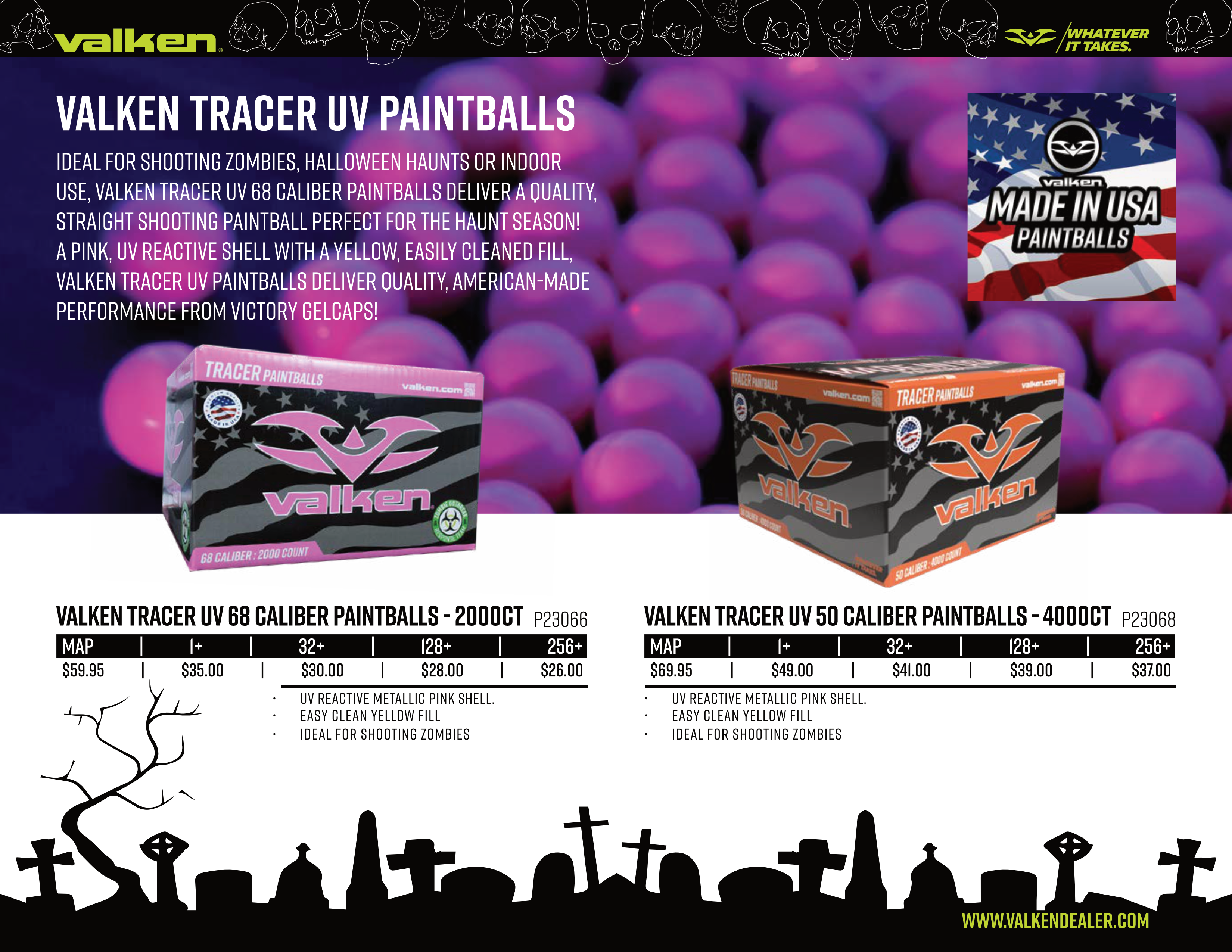 Example of data-merged information in a Valken Haunt Catalog page.