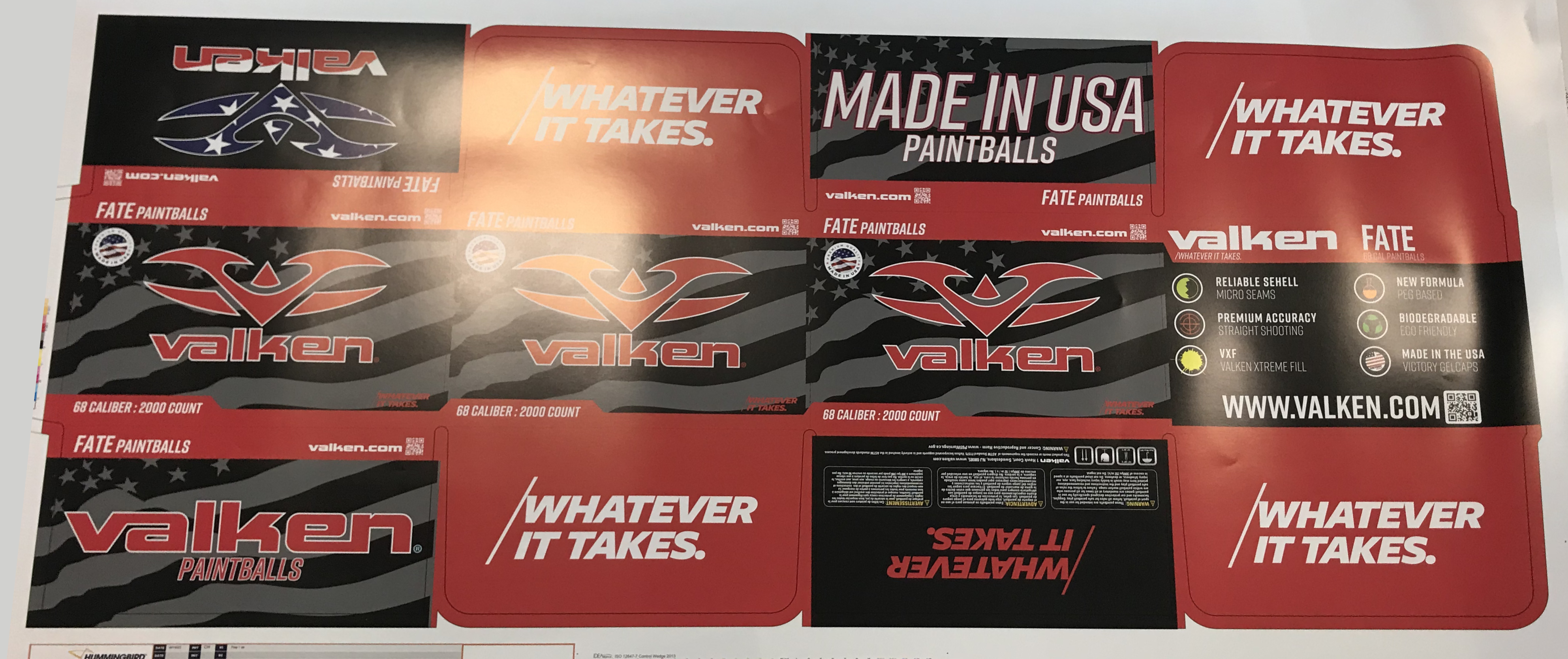 Valken Fate Paintball Line box redesign proof.