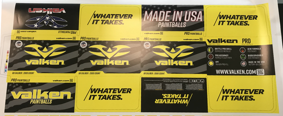 Valken Pro Paintball Line box redesign proof.